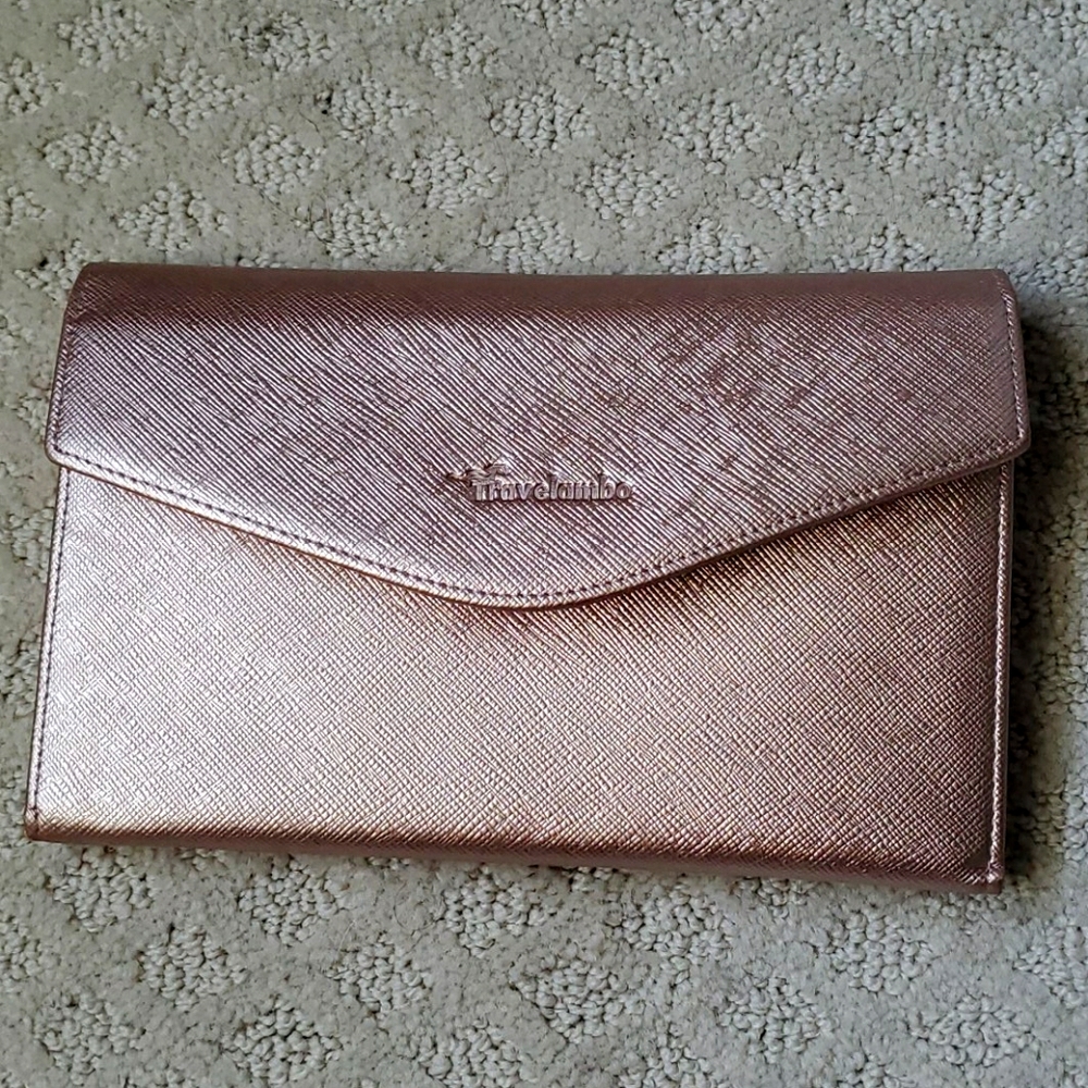 Shiney Rose Wallet or Clutch